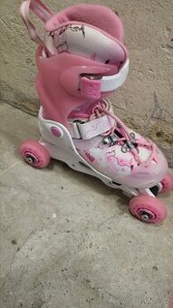 Detske kolečkové brusle RAVEN Missy 3 v 1- rúžovo-bílé