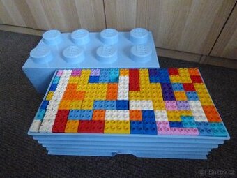 Lego Duplo - kostky 2x2 a 2x1 + úložný box
