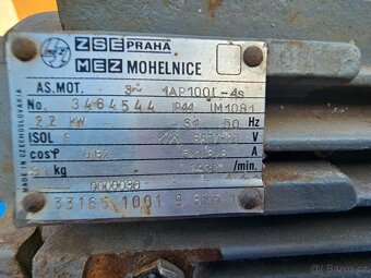 Elektromotor 2,2 kW  1430 ot/min Mez Mohelnice