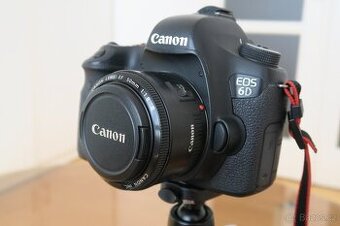 Canon EOS 6D +  Canon EF 50mm + blesk +grip