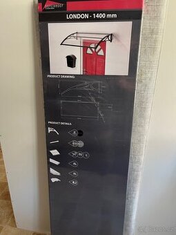 vchodová stříška - 140cm - 2 ks, nové