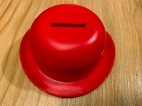 Pokladnička na mince červená buřinka - 1