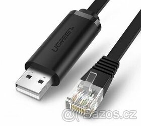 Kabel Ugreen USB To RJ-45 Console Cable Black 1.5m