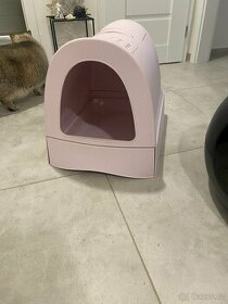 Kočičí toaleta s výsuvnou zásuvkou pro stelivo Růžová IMAC