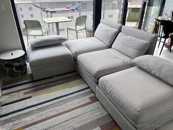 Prodám IKEA VALLENTUNA – modulový gauč, 4 díly, 2x lůžko, úl
