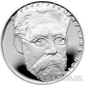 Pamětní stříbrná mince 200,- ČNB 2024 B.Smetana BK či PROOF