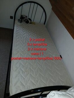 Železné postele s matracemi