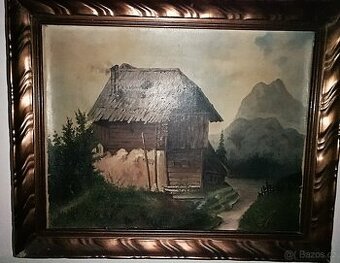 Obraz olej na plátně originál z roku 1911, - 1