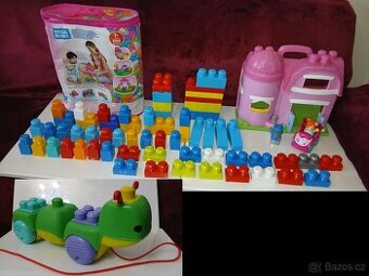 Megabloks Hrající housenka Otevírací domek s autem atd - 1