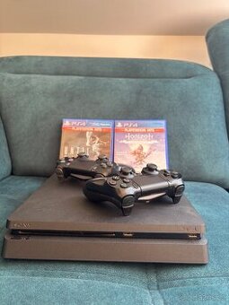 🎮 PS4 Slim 500GB + 2 ovladače + hry 💻 Možná výměna za