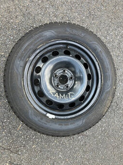 1ks plechový disk Š Kamiq 16" + nová pneu 205/60 R16 Sava