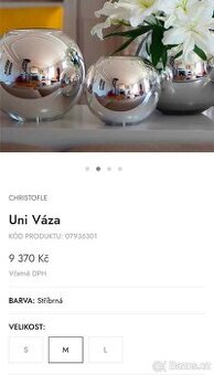 Prodám vázy Christofle