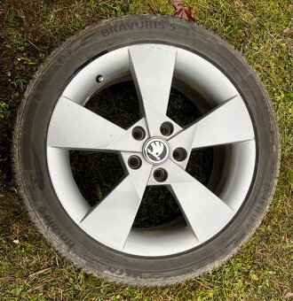 Litá kola 5x112 7Jx17 ET49 + letní pneu