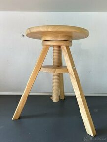 Barové stoličky Ikea  4 ks, přírodní dřevo  43-58cm - 1