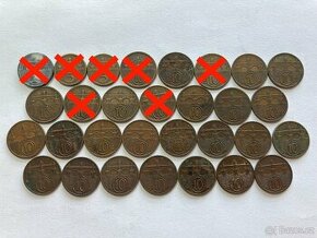 Československo 1918 - 1993 obehové mince v obyčajnom stave