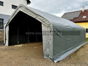 Hala 6.1 x 9.15 x 3.66 m, PVC 750 g/m2 šedá, rovné boky