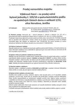 Jevíčko, Nerudova 529, bytová jednotka 2+1