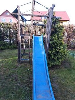 dětský zahradní domeček se skluzavkou - 1