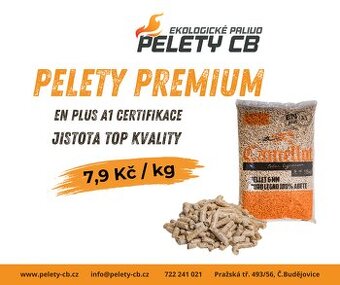 🔥 Dřevní pelety EN plus A1, 7,9 Kč/kg🔥 - 1