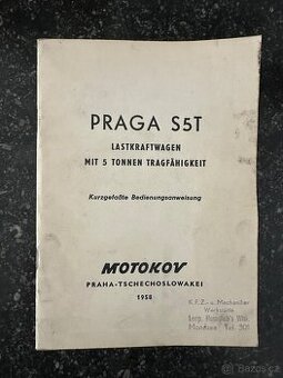 PRAGA S5T návod k obsluze