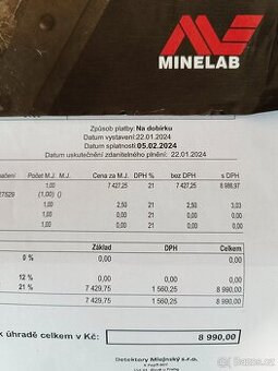 Detektor kovů Minelab X Terra pro.