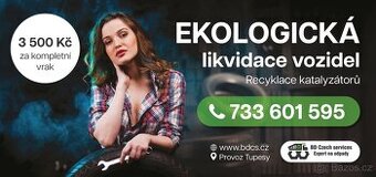 3500,- Kč Ekologická Likvidace Vozidel Tupesy-BDCS3