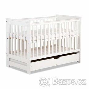 KLUPS Postýlka dětská se zábranou a šuplíkem