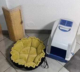 Kočičí záchod polstrovaný pelíšek škrábadlo