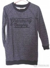 Delší černo šedá mikina Reserved XS