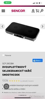 DVOUPLOTÝNKOVÝ SKLOKERAMICKÝ VAŘIČ SMOOTHCOOK