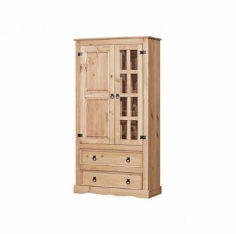 Dřevěná vitrína CORONA vosk 16254