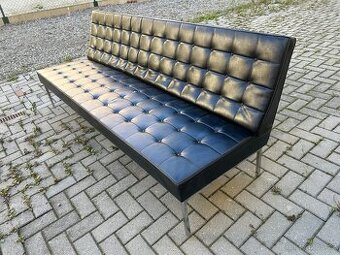 Chromovaná pohovka + křeslo - retro - antik-