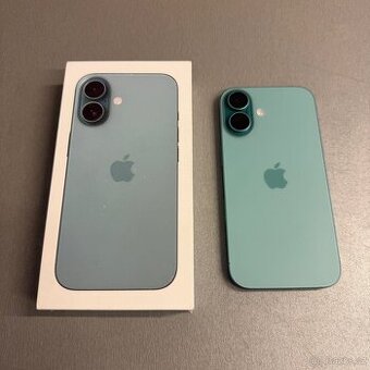 Zánovní iPhone 16 128GB zelený, pouze rozbalený, rok záruka