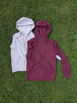 Mikina na zip/hoodie 2 ks vel. M