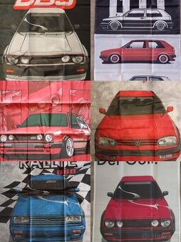 VW GOLF mk1,mk2,mk3 GTI dekorácia na stenu