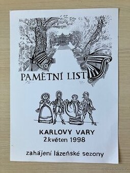 Pamětní list Karlovy Vary - 1