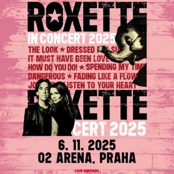 ROXETTE, VIP KLUBOVÉ PATRO 6.11. O2 ARENA