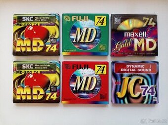 MiniDisc SKC 74, Fuji 74, Maxell 74, JC 74 Japan