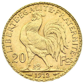 Zlatá mince r. 1912 Francie