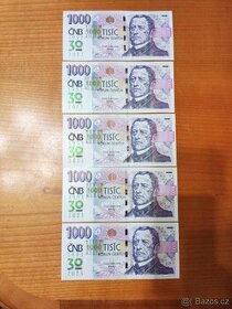 1000 Kč s přítiskem ČNB 2023, serie R64