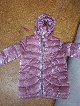 Krásná dívčí starorůžová zimní bunda vel. 164