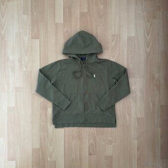 Ralph Lauren Polo zelená mikina na zip s kapucí | vel. XS