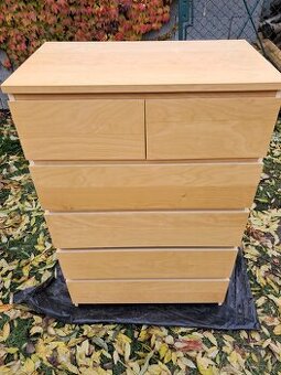 Ikea komoda Malm bříza 6 zásuvek