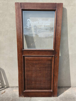 Dveře levé atypické, nejspíše 85, masiv - dub