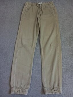 Béžové kalhoty 164 ZARA elasticky pas