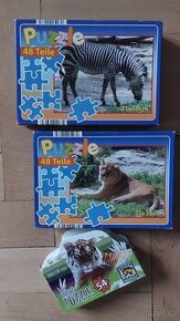 Puzzle zvířata 3x