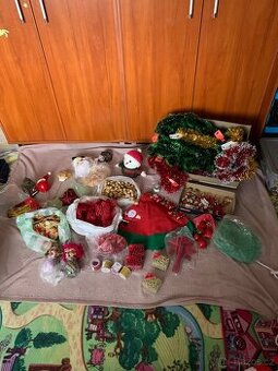 Vánoční dekorace: dřevěné ozdoby, slaměné, čert hand made - 1