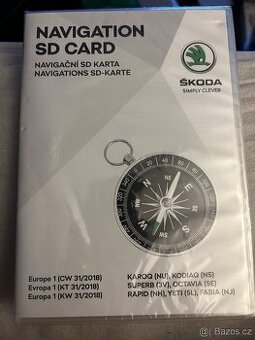 Mapy 2025 - Originál navigační SD karta Škoda