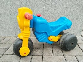 Plastová modrožlutá motorka
