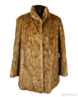Pravý dámský hnědý kožich PELZSALON SCHOCH v. M